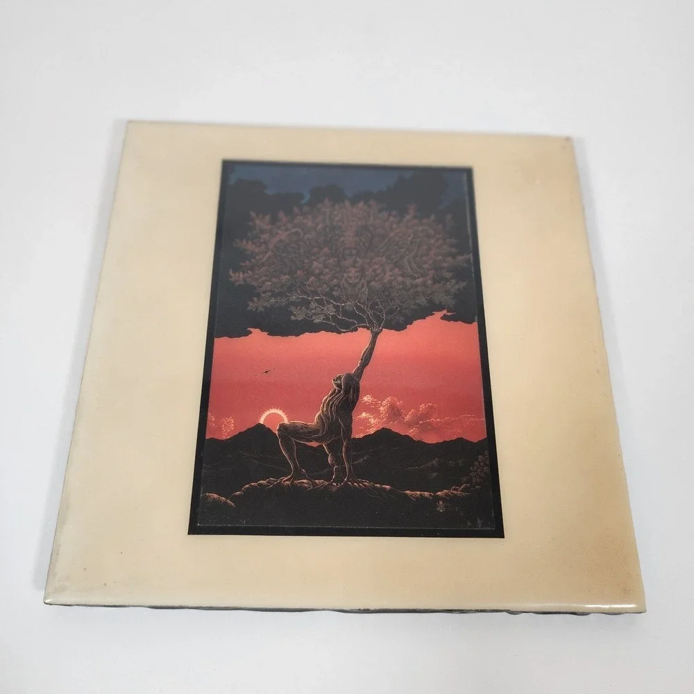Vintage A.R.T. Co. Living Tree Tile D.L. Valdes Wall Hanging Decor